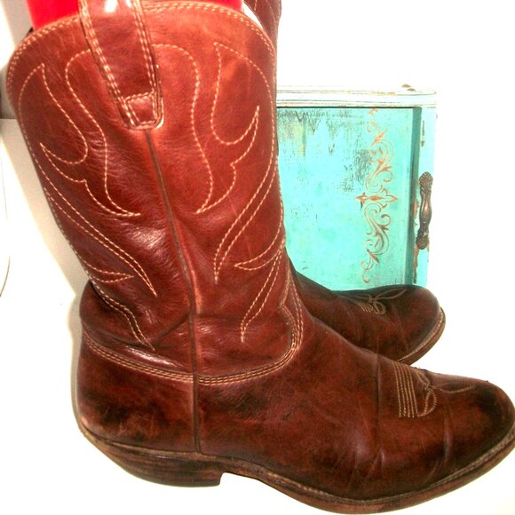 Vintage 1977 Stewart Boot Co Tucson, Az Handmade Western Boots 13D $1200 READ! - Picture 2 of 12